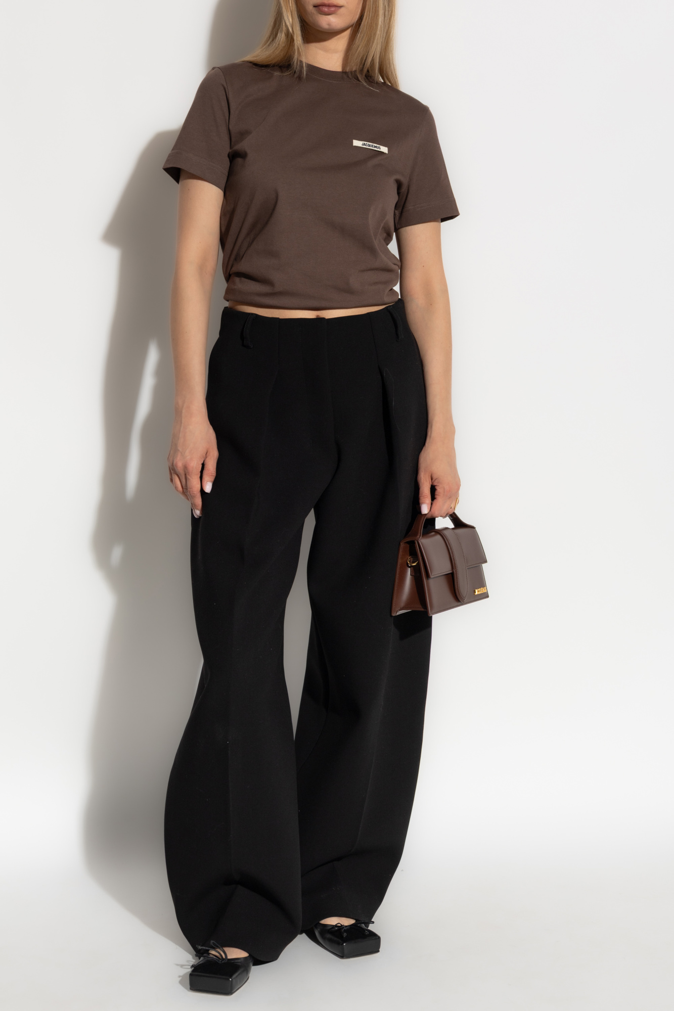 Brown T-shirt with logo Jacquemus - Vitkac AS
